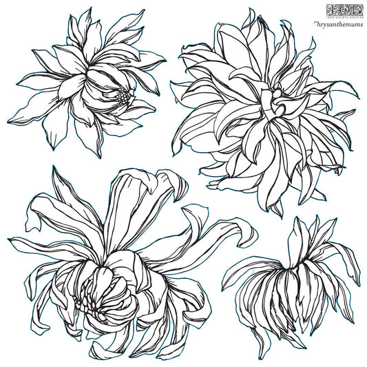IOD Chrysanthemums Decor Stamps