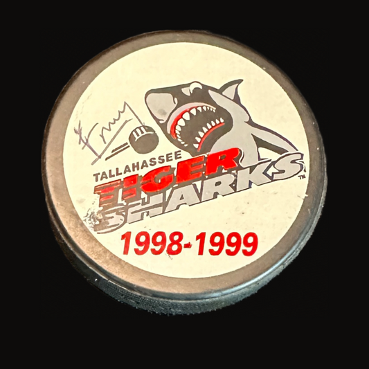 Tallahassee Tiger Sharks Puck - Autographed