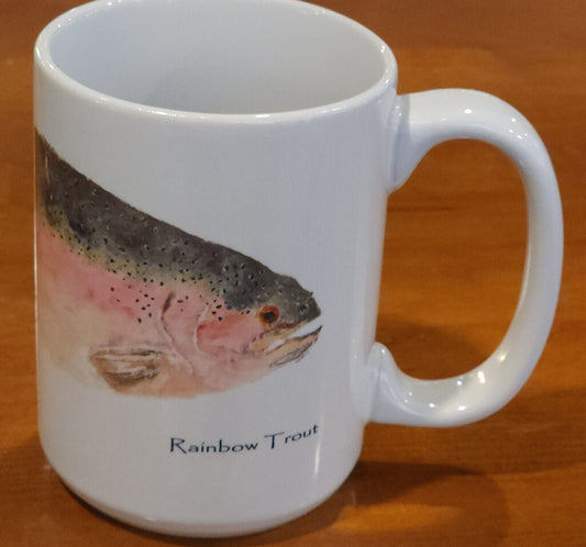 Rainbow Trout Fish Glossy White Mug