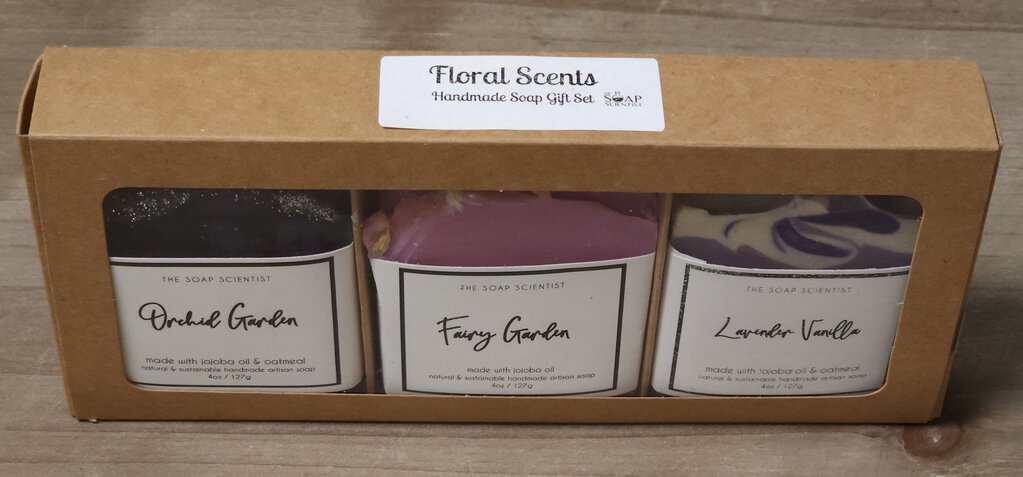 Floral Scents Handmade Soap Gift Set 14oz