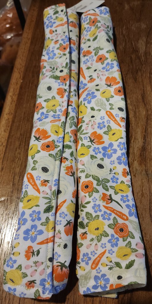 Yellow, Blue & Orange Floral Fridge/Freeze Handle Covers