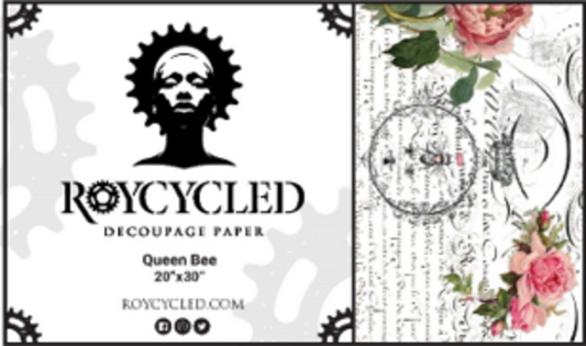 Roycycled 1 Queen Bee Decoupage Paper