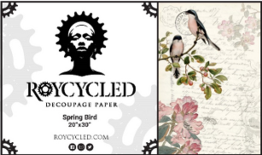 Roycycled 10 Spring Bird Decoupage Paper