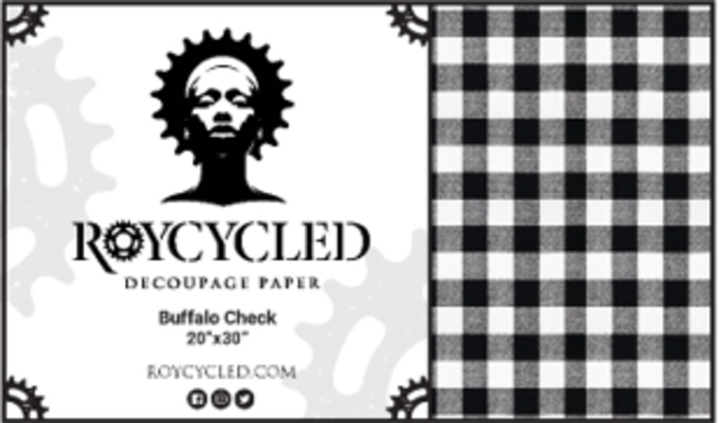 Roycycled 21 Buffalo Check Decoupage Paper