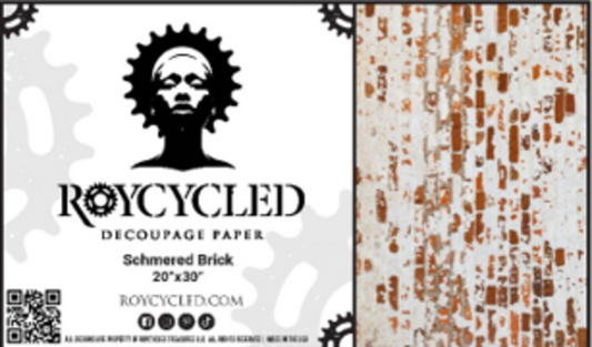 Roycycled 145 Schmeared Brick Decoupage Paper