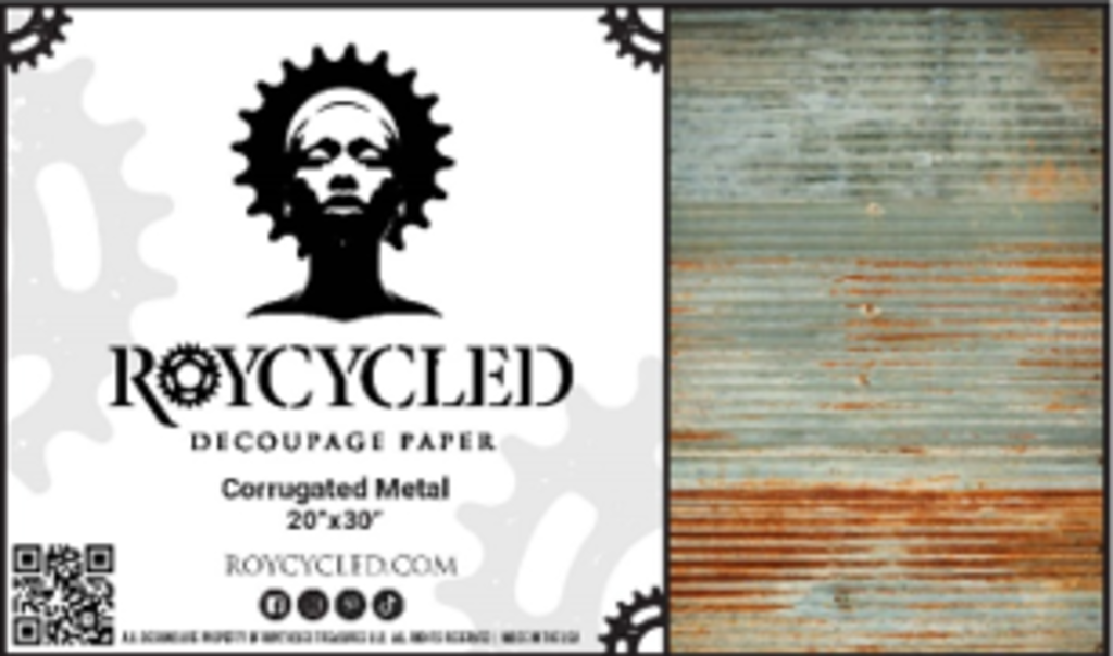 Roycycled 146 Corrugated Metal Decoupage Paper