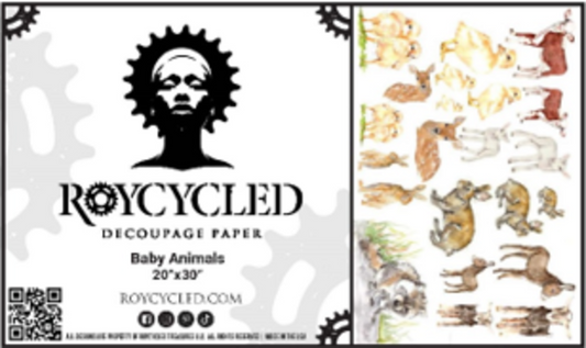 Roycycled 147 Baby Animals Decoupage Paper